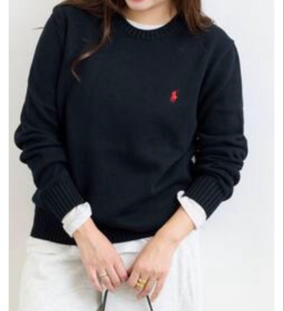 スピックアンドスパン　ラルフローレン　ネイビー　ニット