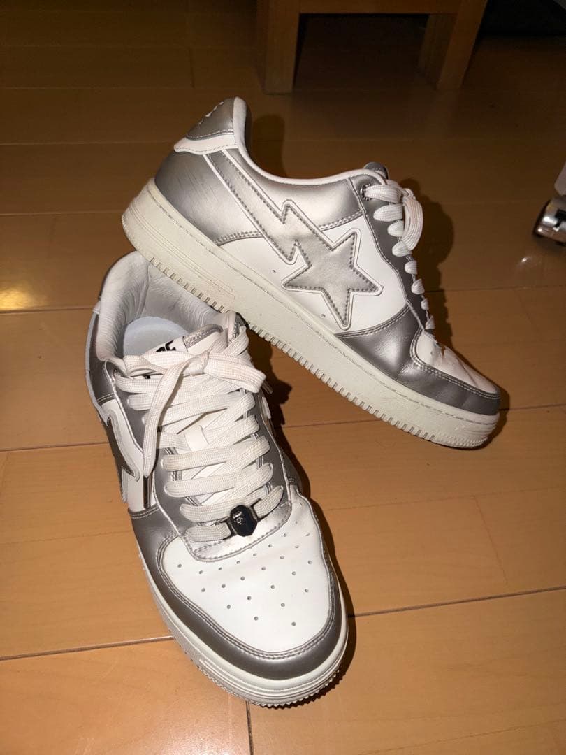 BAPE STA シルバー ホワイト　箱有り