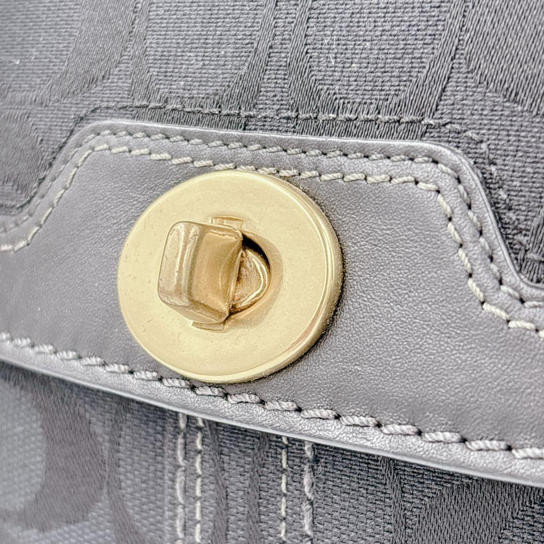 COACH シグネチャー レザーキャンバス ハンドバッグ 00s Y2K - メルカリ