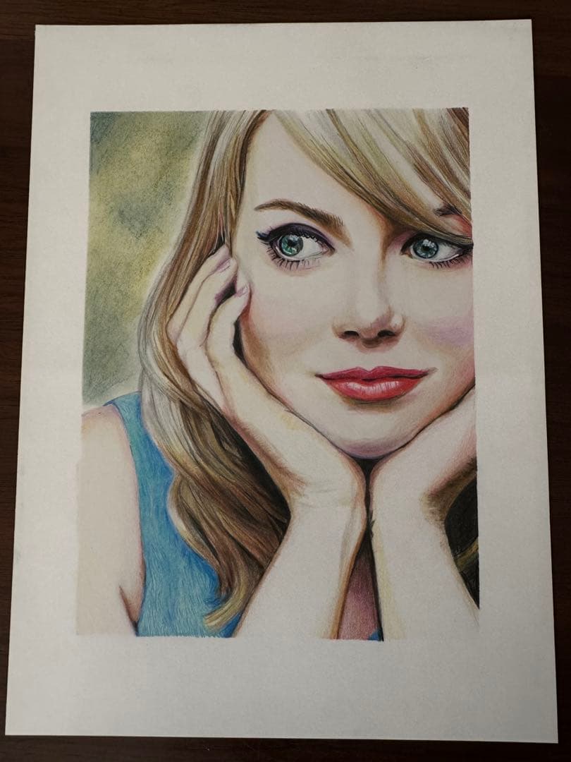 人物画　色鉛筆画