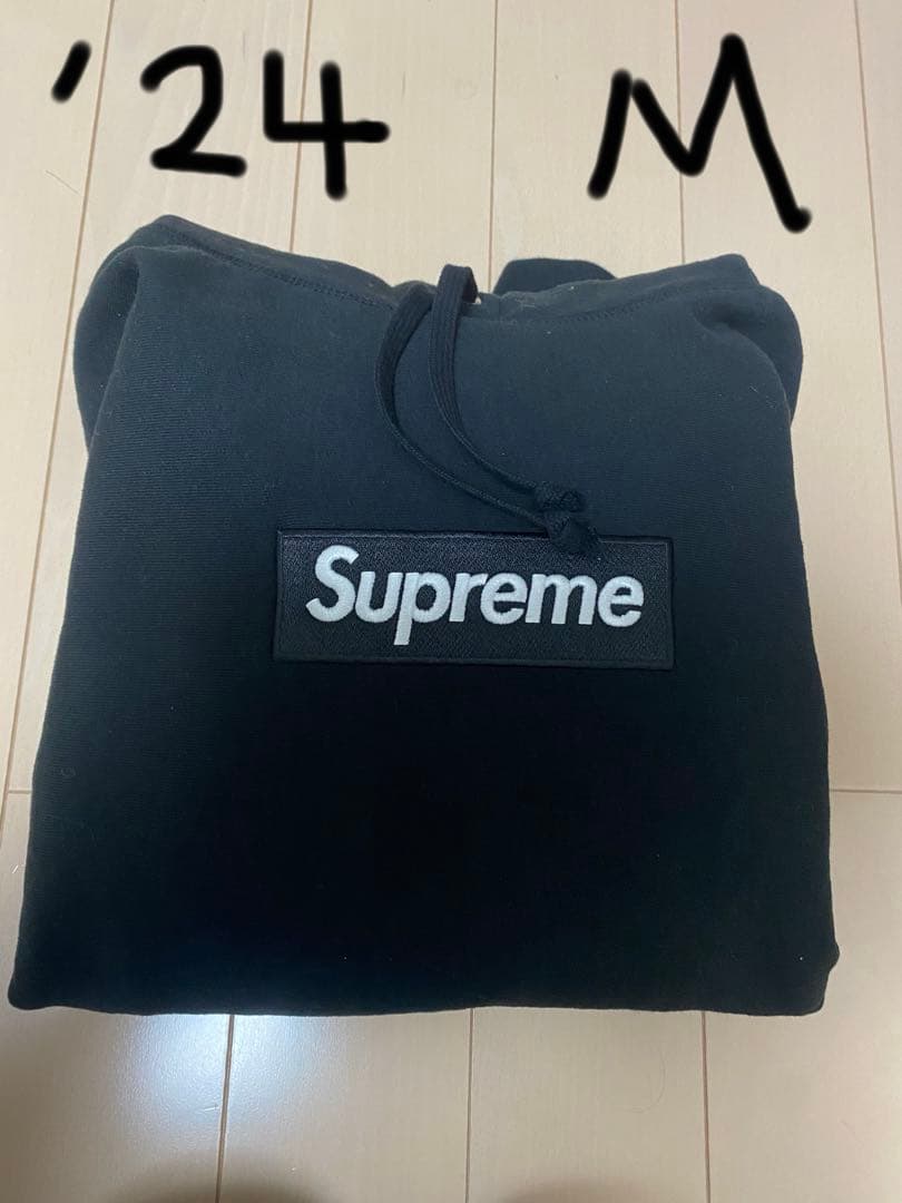 美品2024 シュプリーム　BOX LOGOフーディー　Mサイズ　確実正規品