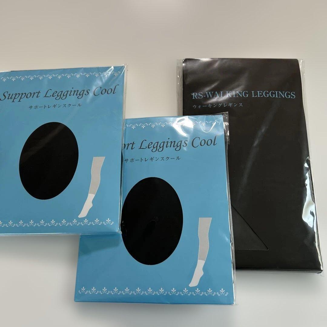 ダイアナ　サポートレギンスクール、ウォーキングレギンス　ブラック S-M 3枚