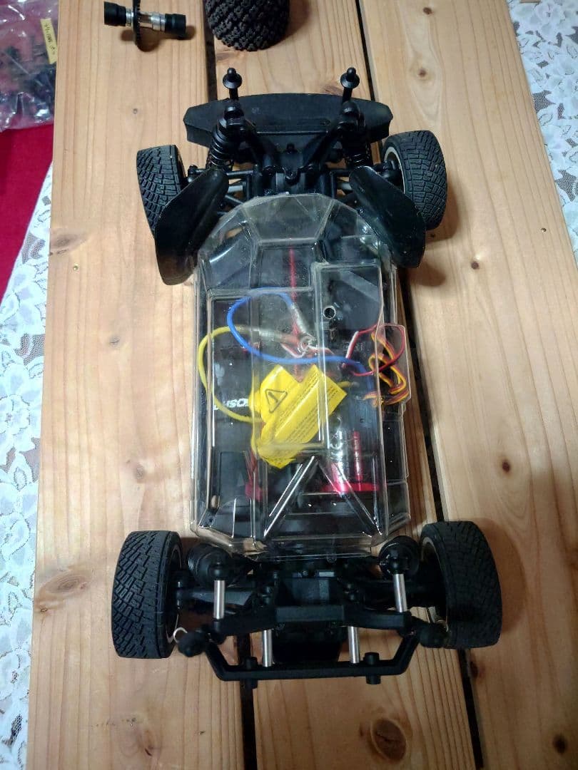 京商 FZ02 ラリーコンバージョンセット装着シャーシ おまけボディ付き