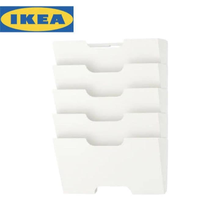 希少レア　IKEA　イケア　KVISSLE　プリント収納　壁掛　白ホワイトラック