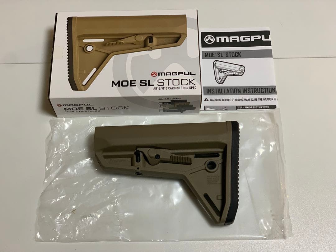 実物 MAGPUL MOE SL カービンストック ミルスペック FDE ミリタリーショップ Fellowes / 実物 MAGPUL MOE SL-M ストック FDE