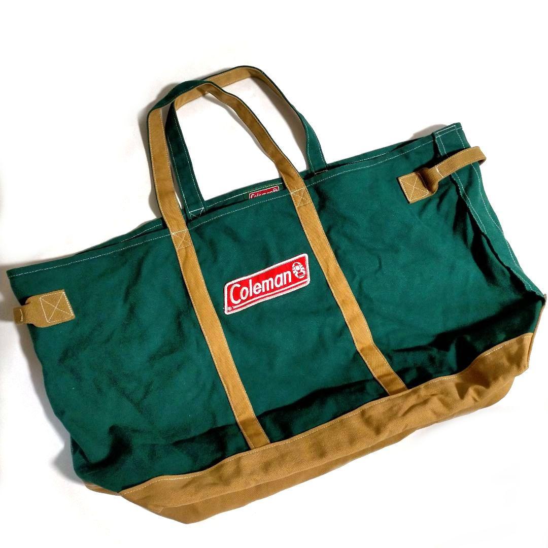 激レア 美品 ヴィンテージ コールマン 大容量 キャンバス 帆布 トートバッグ