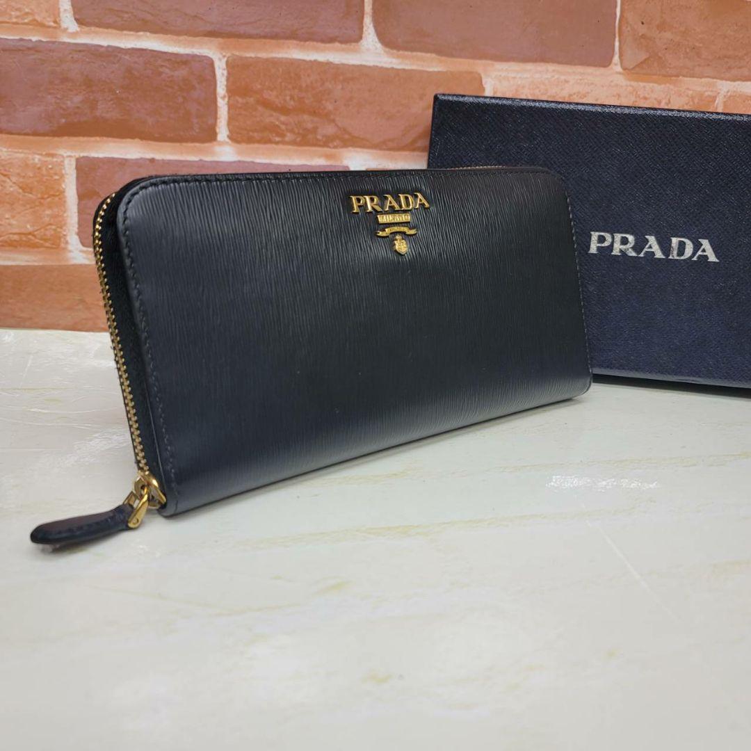PRADA☆鑑定済☆VITELLO MOVE I 1ML506 黒 プラダ財布 - メルカリ