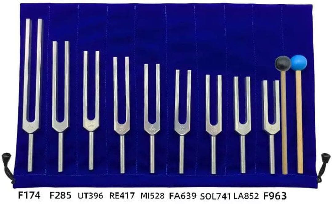 音叉9本セット 音叉セラピー マレット付