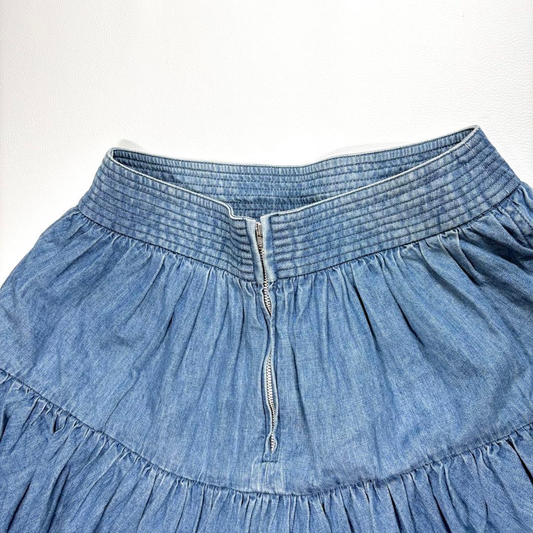 ドゥロワー Drawer ティアードデニムスカート 38 洗えます - メルカリ