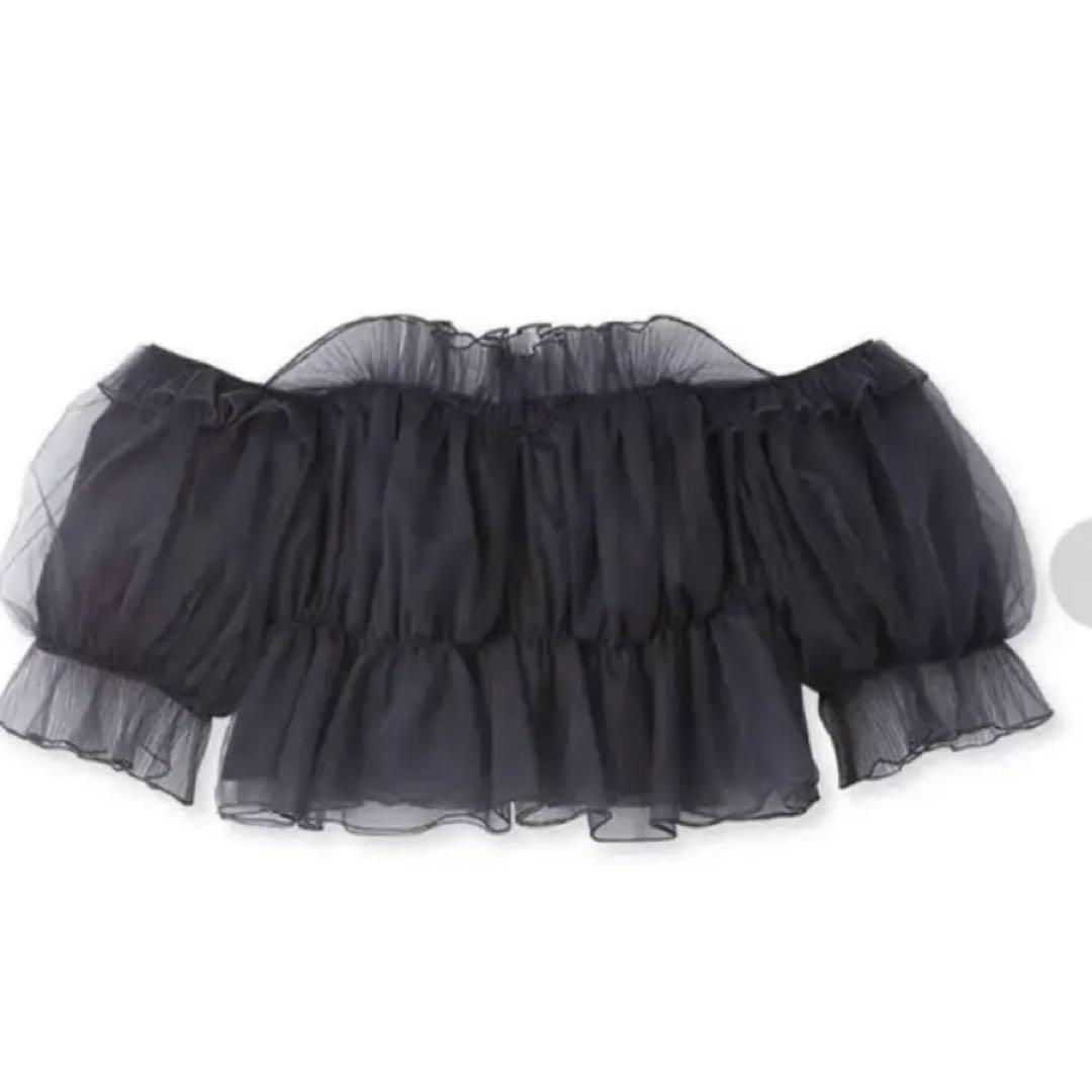 snidel スナイデル　ボリュームギャザーフリルオフショルブラウス