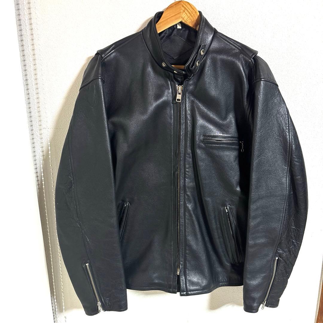 メルクリン2号黒レザーシングルライダースジャケット SILENCE (サイレンス) Single Leather Jacket (シングルレザー