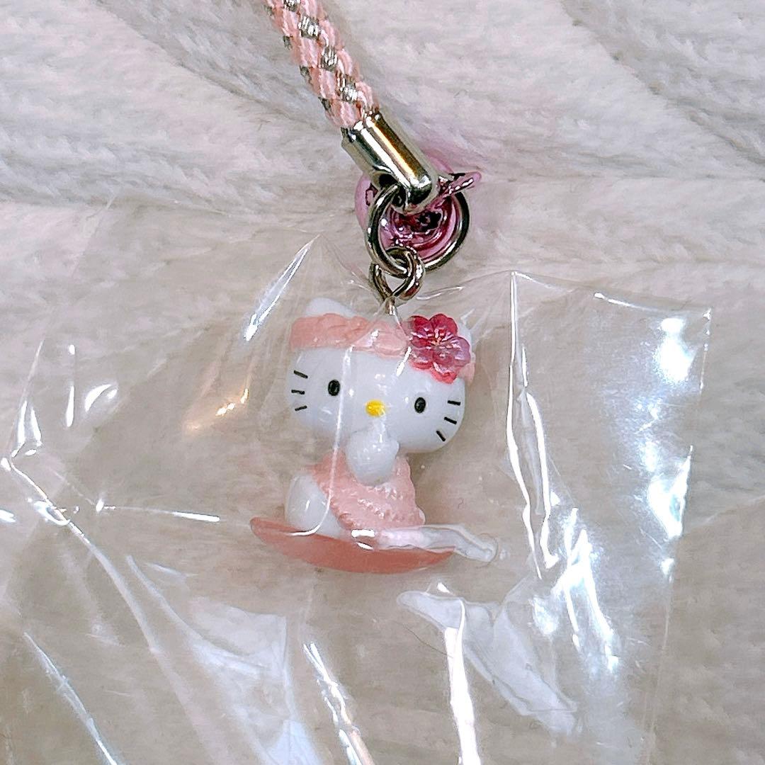 ご当地キティ 根付け 伊豆限定 河津桜 根付けストラップ ハローキティ