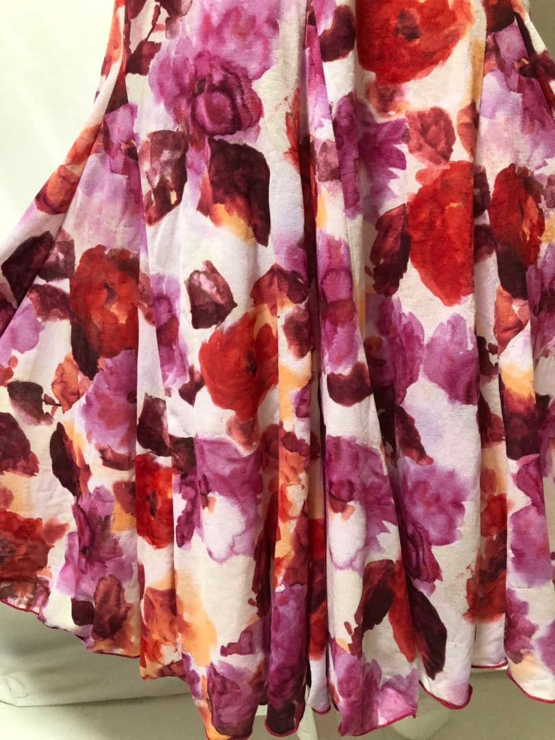 社交ダンス練習着レッスン着パーティChacott花柄スカートドレス