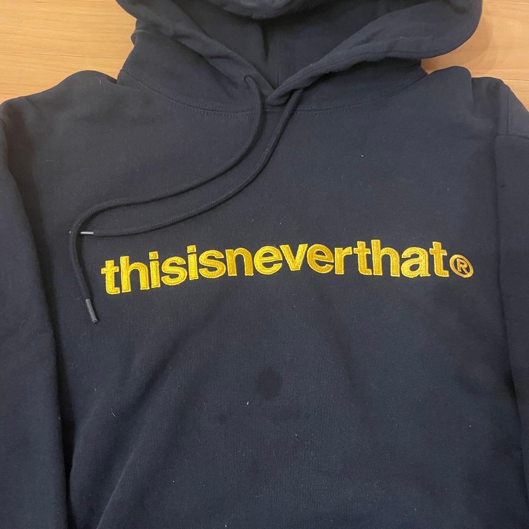 thisisneverthat フード付きパーカー ネイビー - メルカリ
