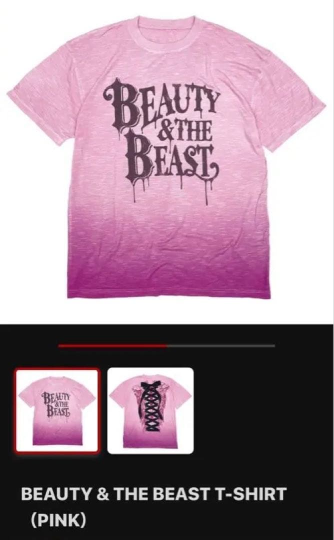 ミュージシャン HYDE BEAUTY & THE BEAST T-SHIRT (PINK)