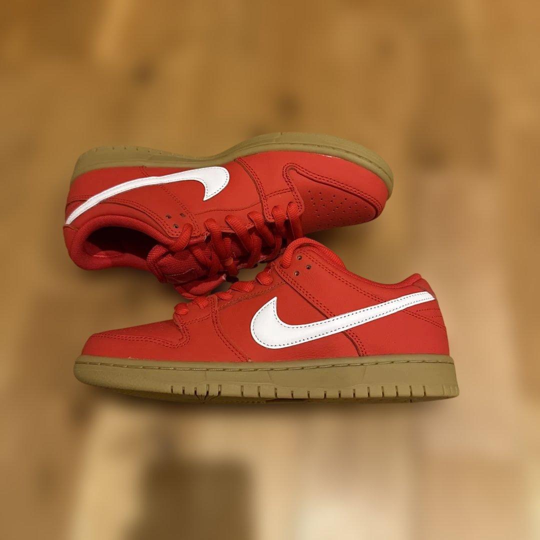 NIKE SB DUNK ISO レッド ガムソール 26cm