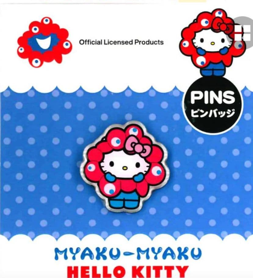 大阪関西万博コラボ ミャクミャク ハローキティ ピンバッジ - メルカリ