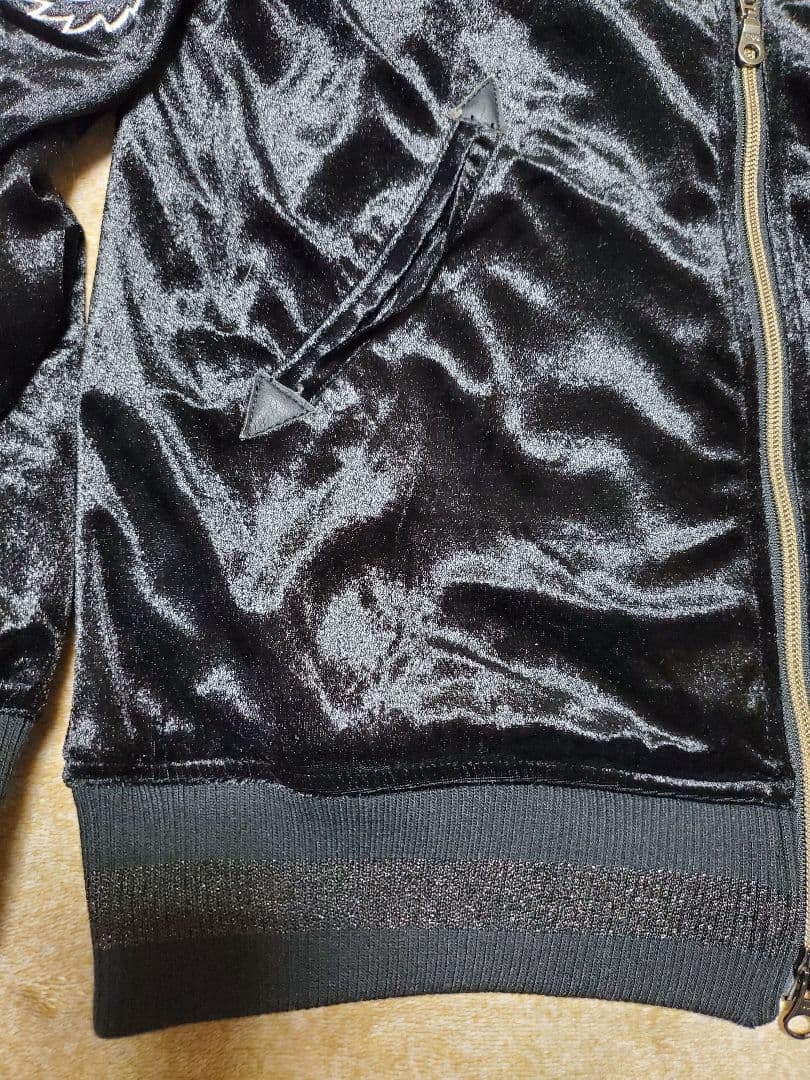 お*ね様 ロンズデール ベルベットスカジャン 虎&ドラゴン ブラック L