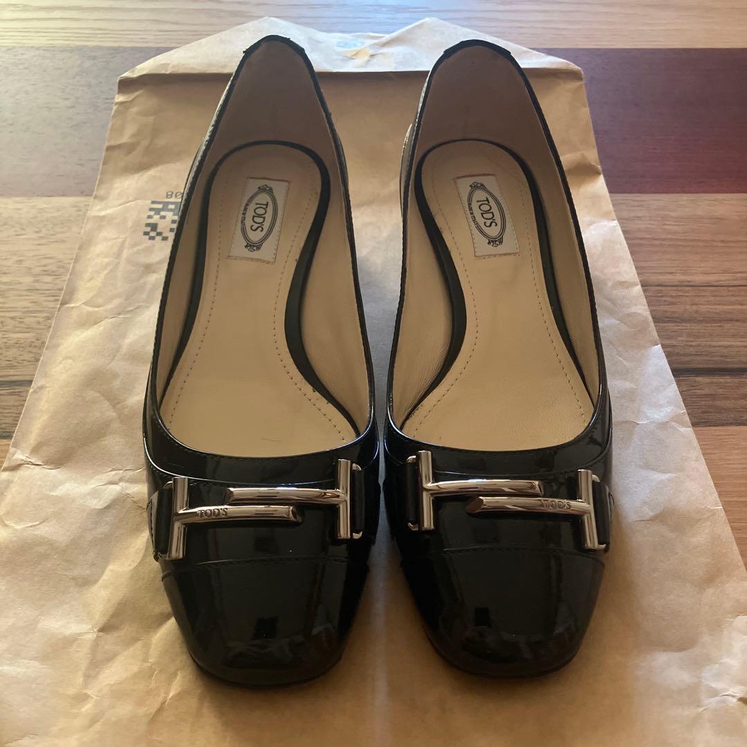 TOD’Sエナメル ブラック パンプス TOD'S トッズ エナメル パンプス 36（23cm）ブラック - メルカリ
