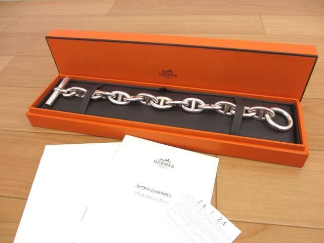 美品 エルメス HERMES シェーヌダンクル TGM 13コマ ブレスレット