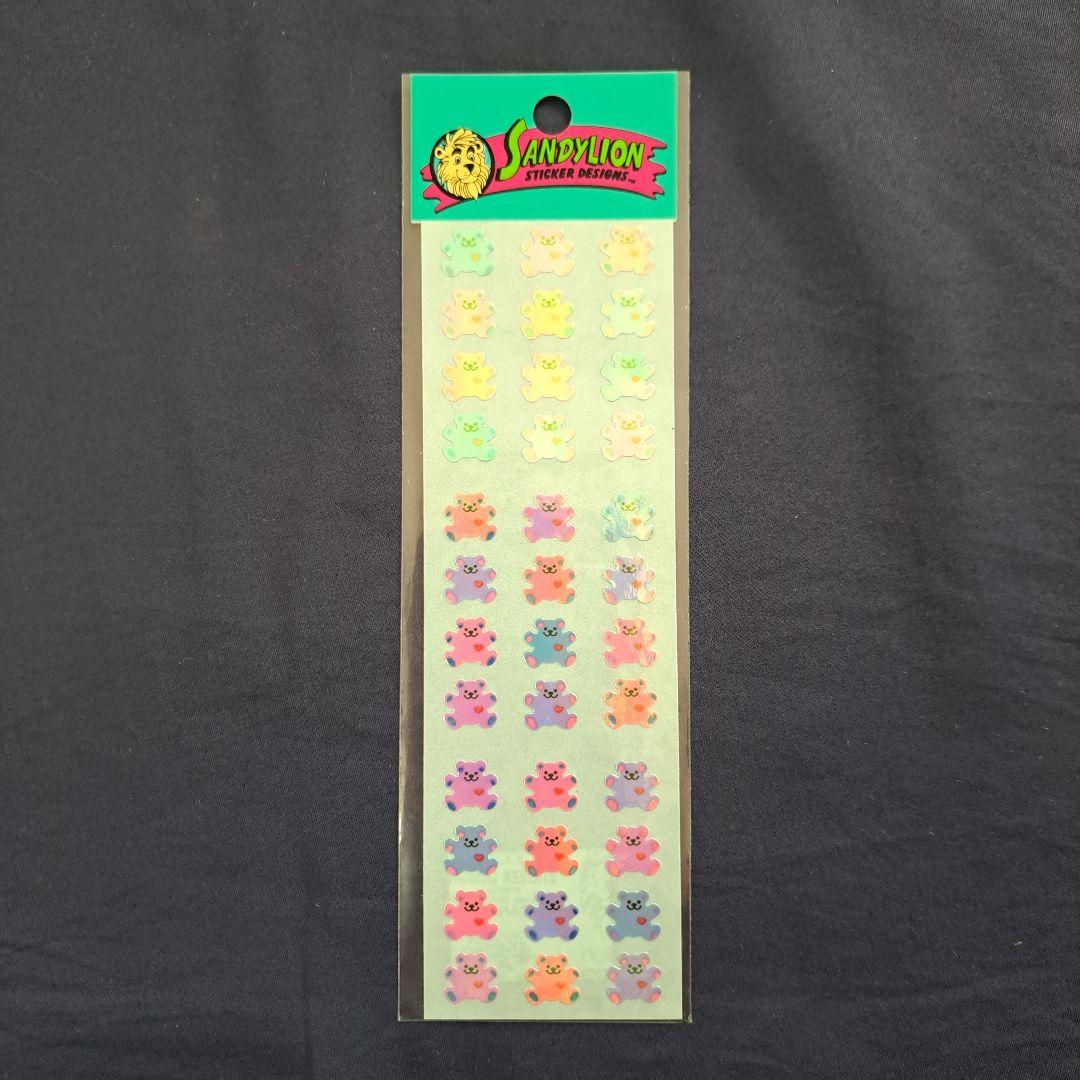SANDYLION 新品未開封 オーロラ ミニハートベア クマ シール 希少