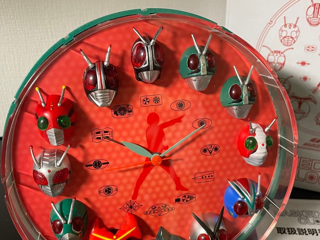 仮面ライダー アラームクロック 昭和ライダー 40周年記念 置時計