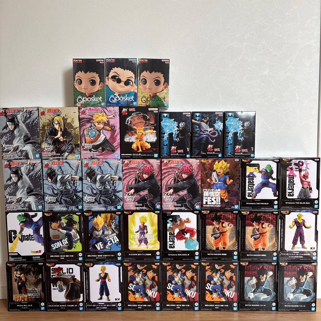 ドラゴンボール、HUNTER×HUNTER、NARUTO34個セット