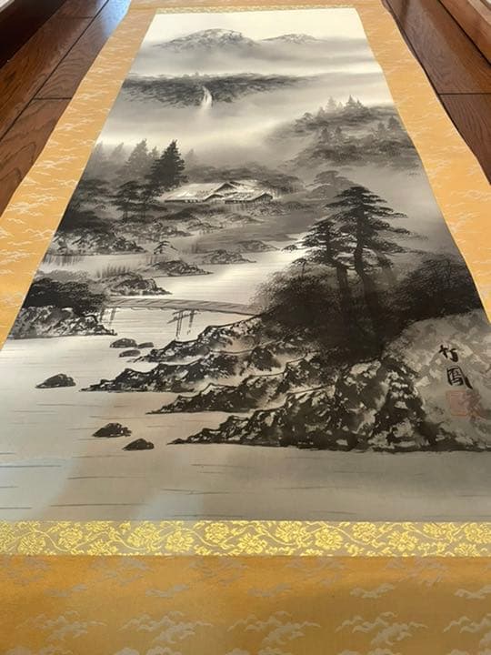 竹鳳　　掛け軸　水墨画