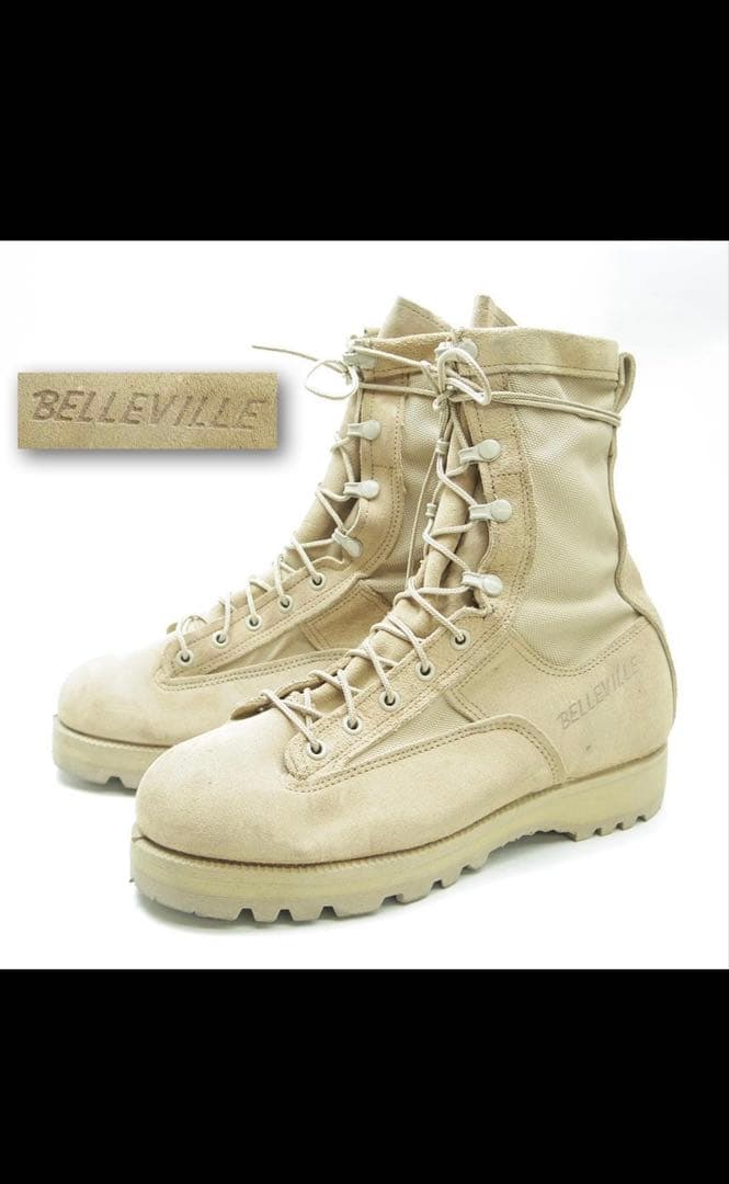 BELLEVILLE ミリタリーブーツ ベージュ