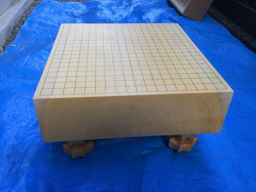 日向特産榧碁盤 SET315】日向産本榧 柾目 一枚盤 卓上碁盤セット（月印36号、花梨特大