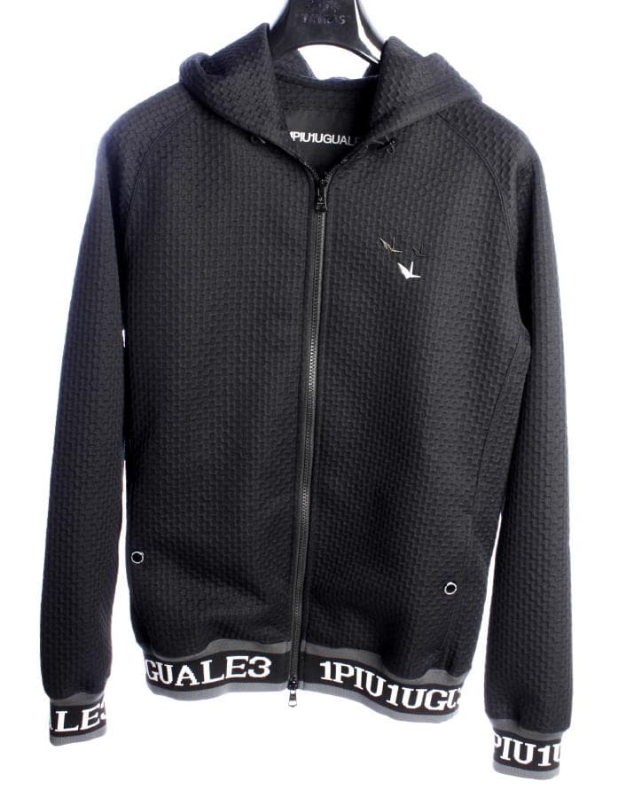 8万2500円　1piu1uguale3 SPORT　リブ ロゴ パーカーAKM