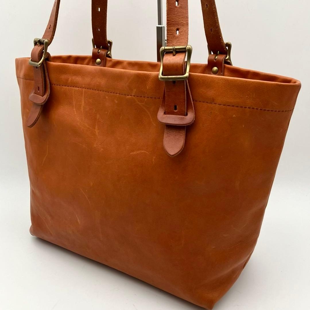 SLOW スロウ　トートバッグ　ビジネス　レザー　本革　肩掛け　大容量　ブラウン