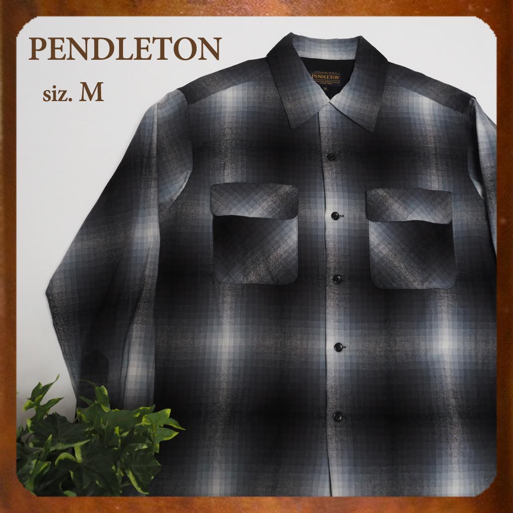 美品 PENDLETON 23AW オンブレ オープンカラーボードシャツ 好配色
