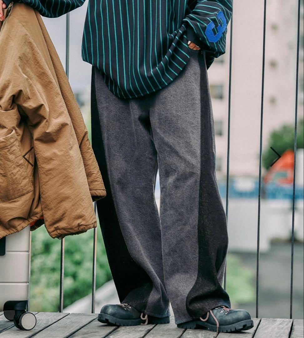 ニコアンド be with M misayo デニムパンツ　ブラック　L