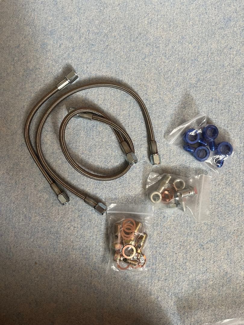 シルビア　180sx タービン　キット　ウォーターライン　オイルライン　セット HPI】 ステンレスメッシュターボライン オイル/ウォーターラインフル