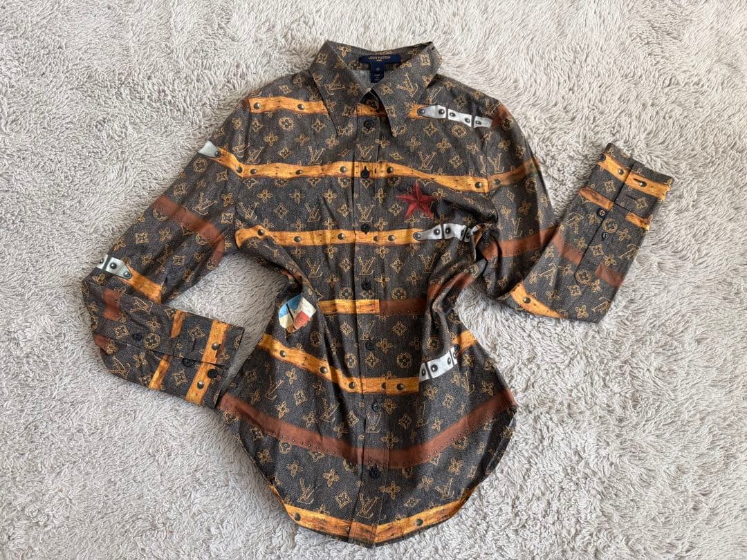 LOUIS VUITTON ストライプシャツ サイズ34