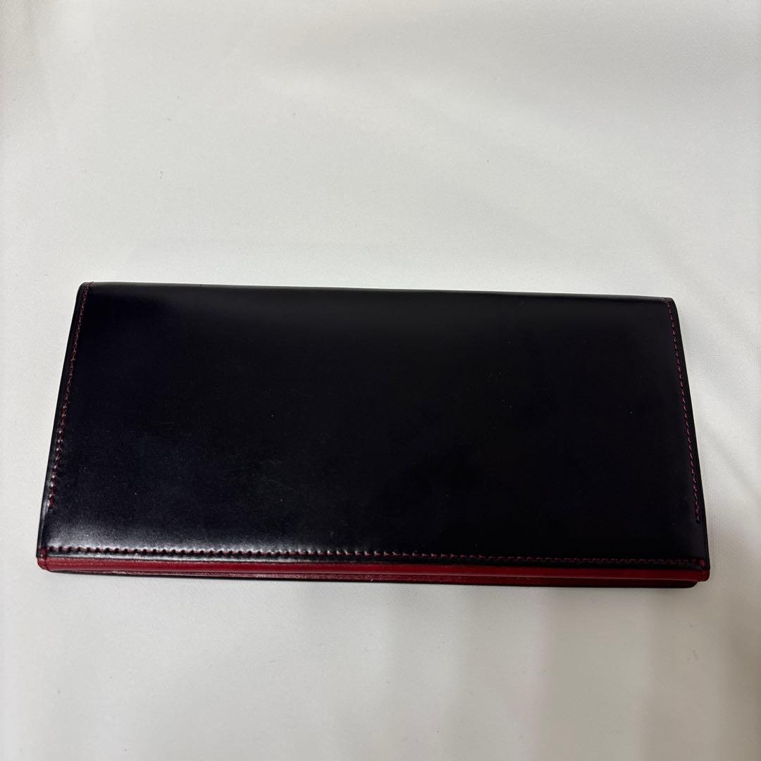 cypris 日本製 レザー 長財布 黒 赤