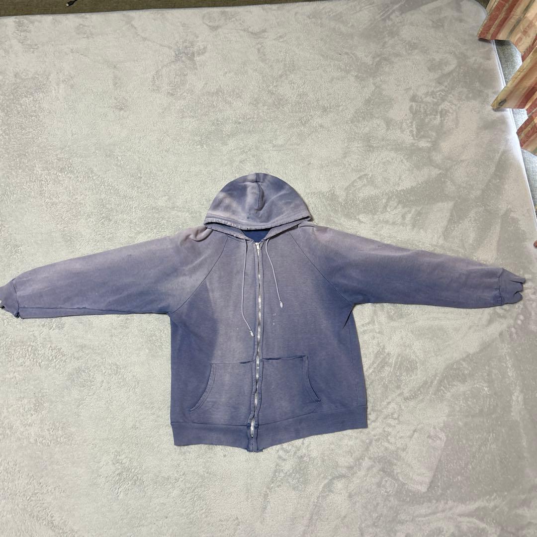 破格】鬼フェード60sスウェット茄子紺フルジップパーカー - メルカリ