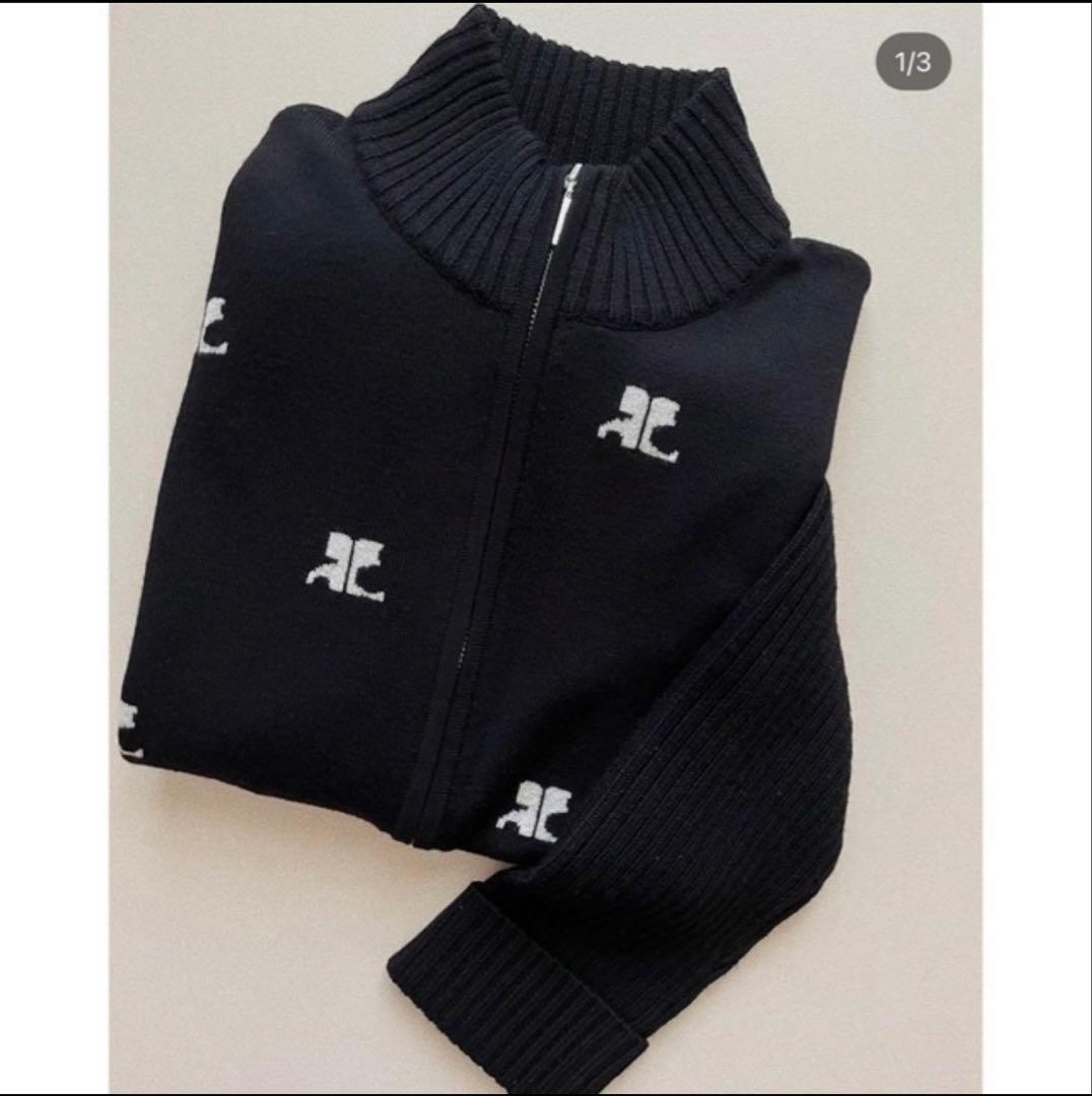 vintage courreges zip-up ニット　y2k