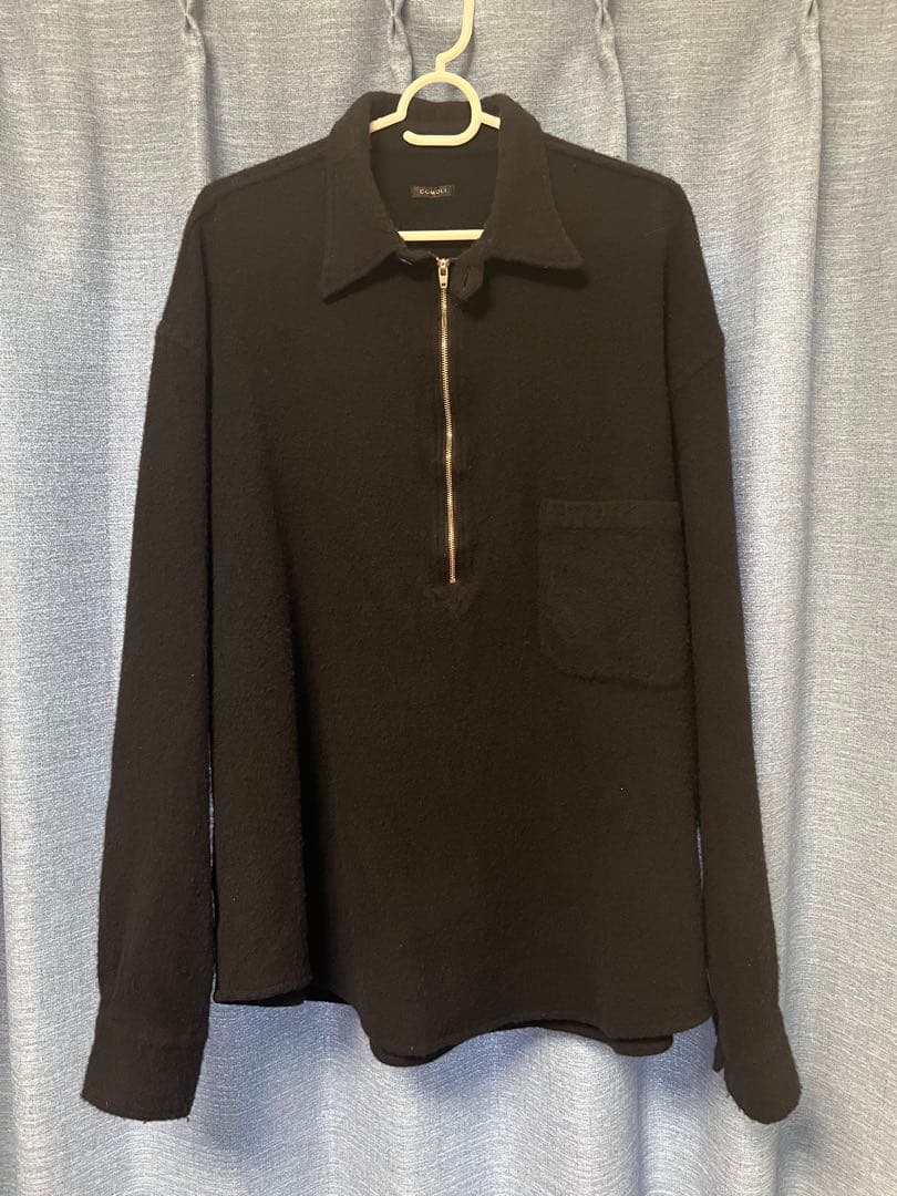comoli 縮絨ウールハーフジップ サイズ3 22AW