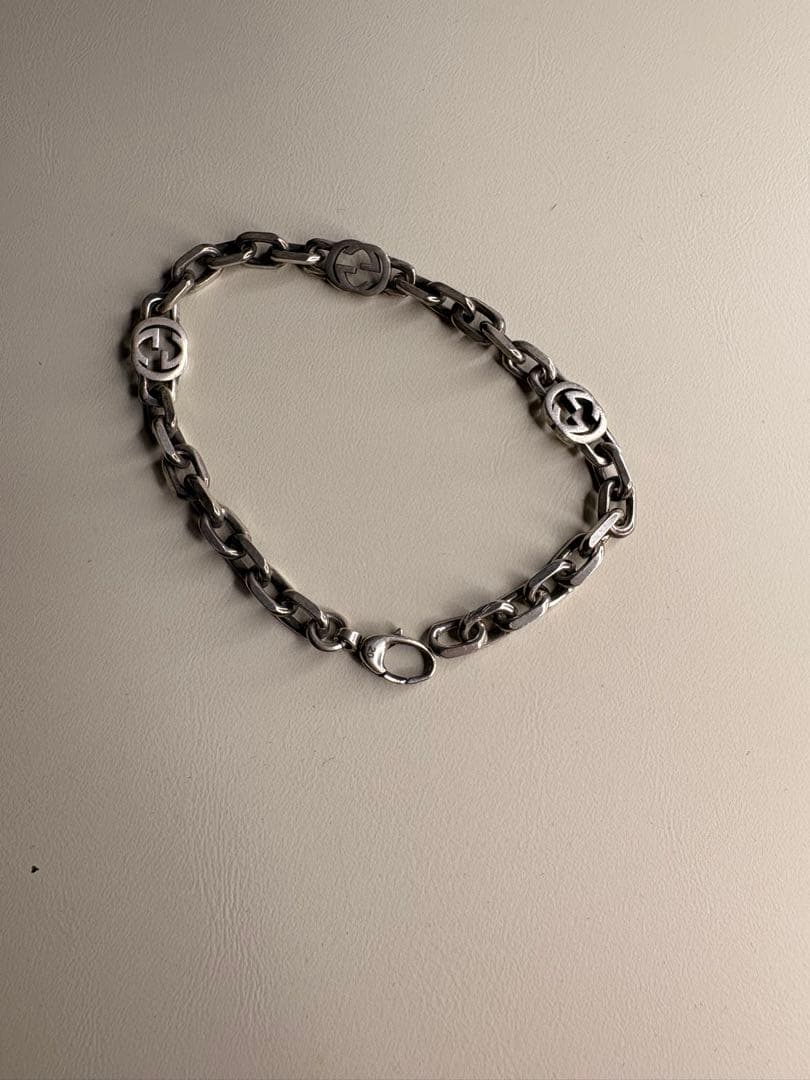 GUCCI インターロッキング ブレスレット 刻印20 シルバー 925