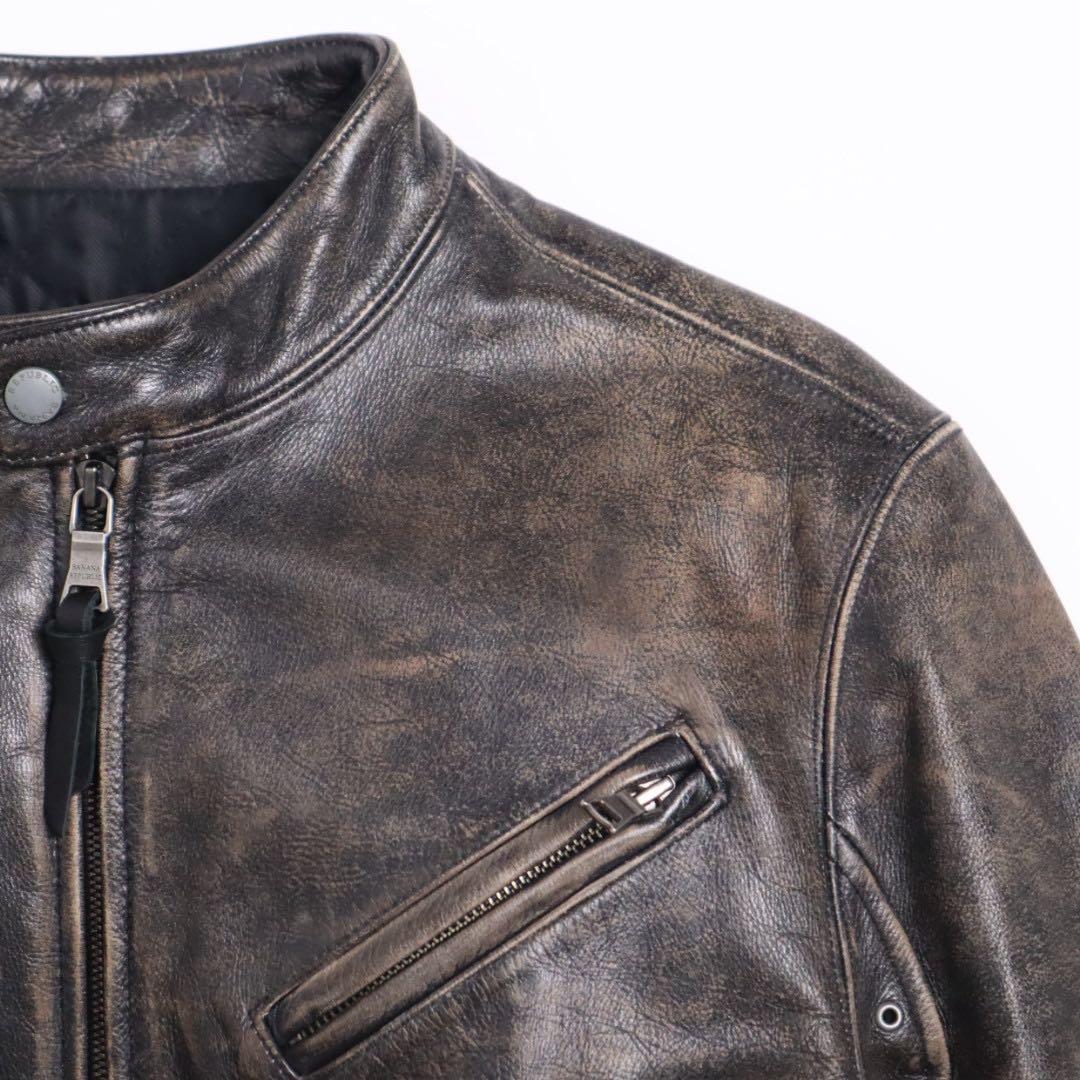BANANA REPUBLIC vintage加工 ライダース レザージャケット - メルカリ