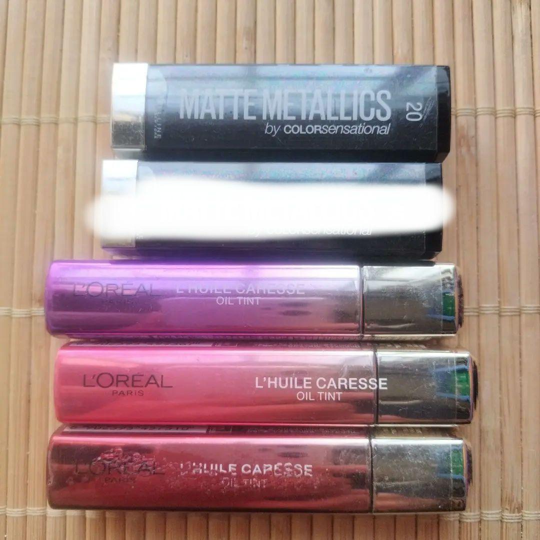 ロレアルパリ　ユイルカレス　3本　メイベリン　カラーセンセーショナル　1本