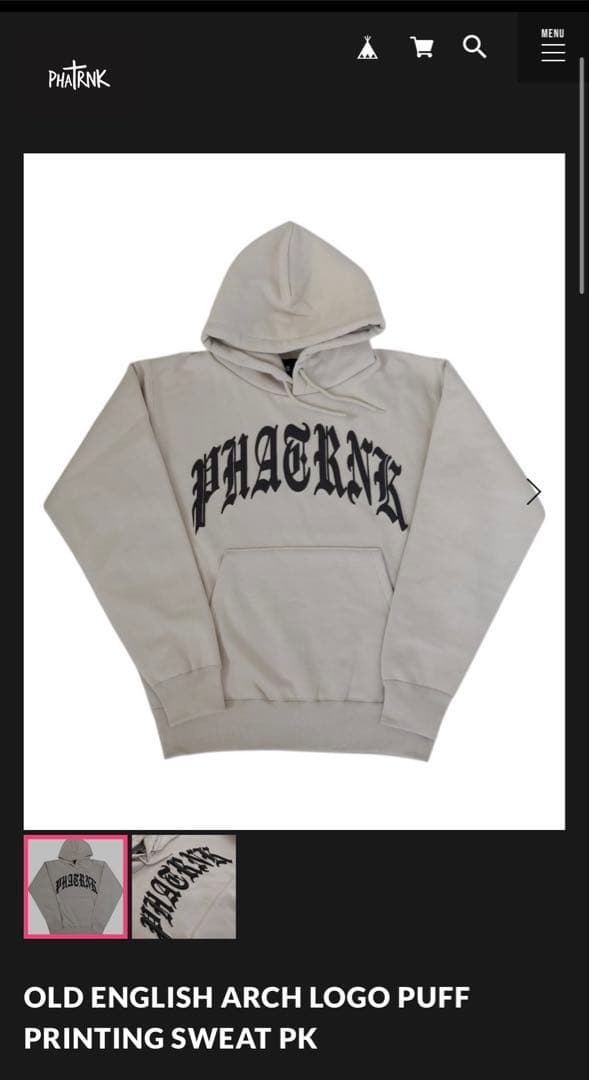 phatrnk パーカー 新品未着用　L 早い者勝ち‼️ PHATRNK ファットランク パーカーの通販 by 🥸｜ラクマ