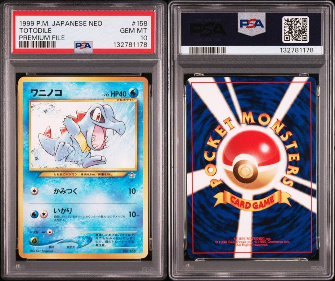 ワニノコ　旧裏　プレミアムファイル PREMIUM FILE PSA10 PK-NEOPF1 ワニノコ 【プレミアムファイル】 | ポケモンカード,☆NEO