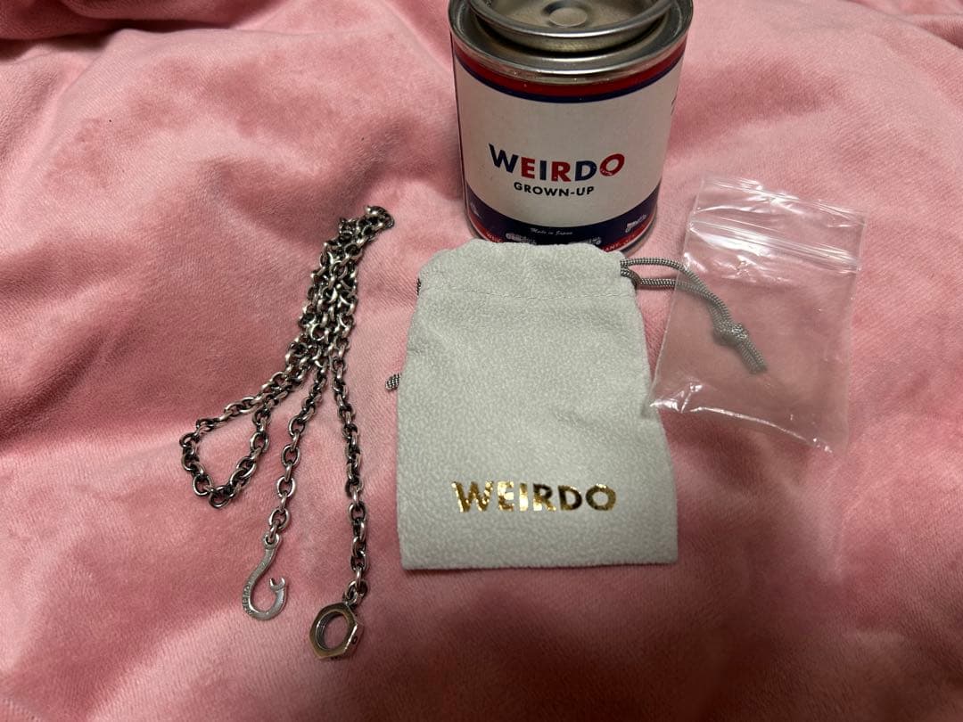 美品！WEIRDO JEWELRYウィアードジュエリーSILVERナットチェーン WEIRDO JEWELRY】ウィアード ジュエリー NUT-CHAIN (60cm) シルバー