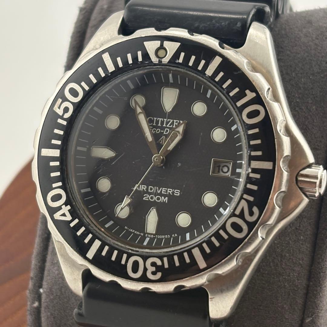 【希少】シチズン　ダイバー　E168-T005446 美品　ソーラー