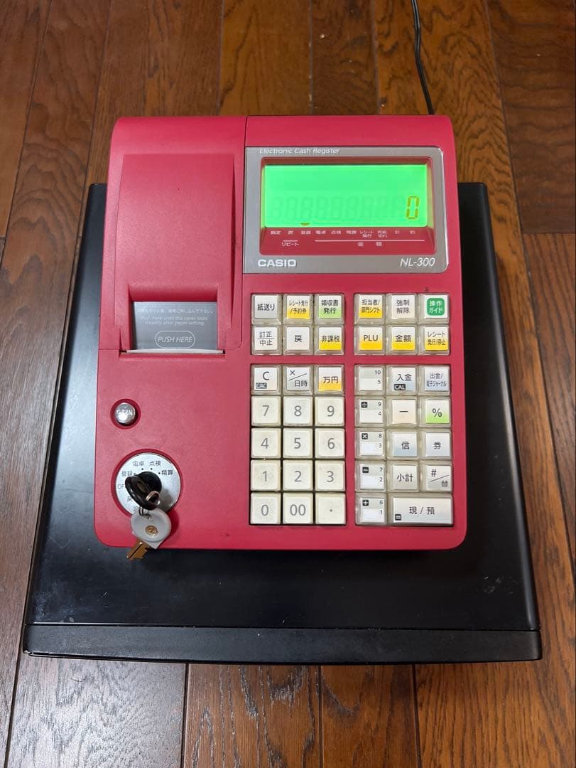 CASIO TE-340/NL-300 電子レジスター 赤　⚠️中古美品 Yahoo!オークション -「カシオレジスターte300」の落札相場・落札価格