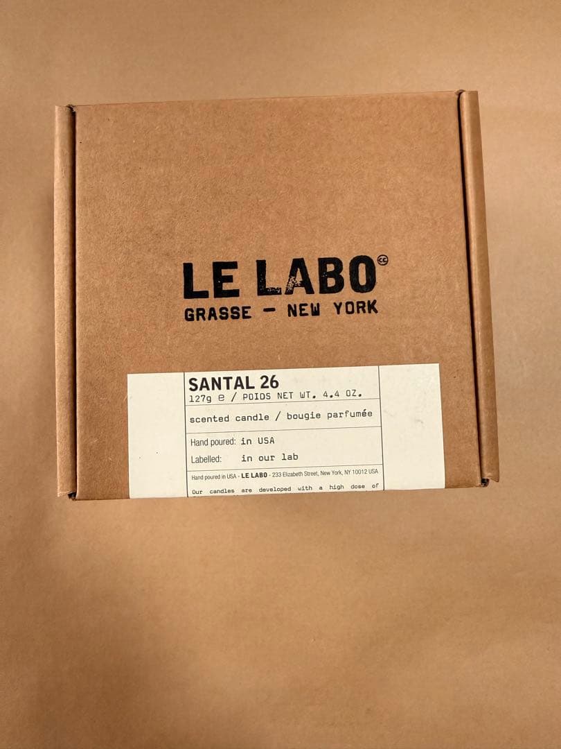 LE LABO SANTAL 26 香り付きキャンドル 127g