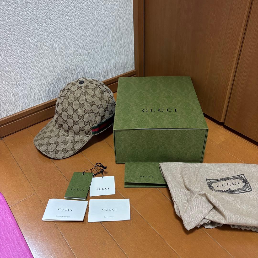 【早い者勝ち】【極美品】グッチ GGキャンバス キャップ 帽子【希少品】